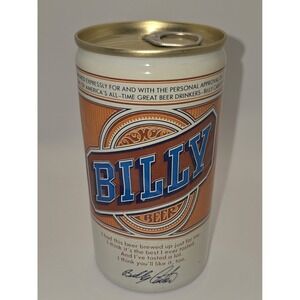 Vintage Billy Beer 12oz Pull Tab Can Billy Carter West End Brewing NY -909/A3